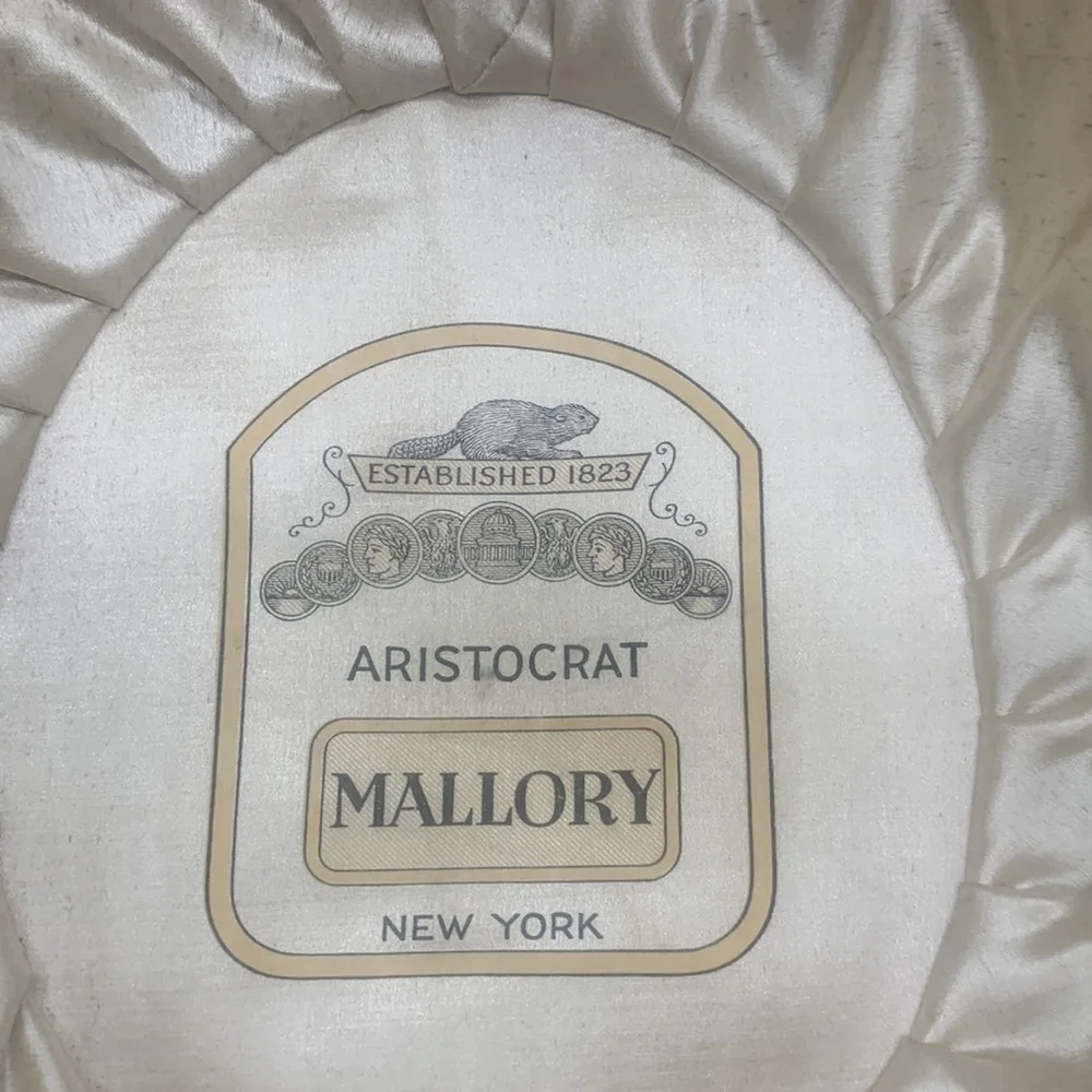 Mallory Aristocrat Vintage Black Wool Bowler Hat Steampunk Size 6 7/8 HT4332 - Picture 5 of 10